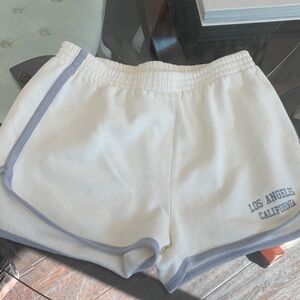 Brandy Melville White and Gray Women's Shorts